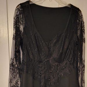 Black dress with lace